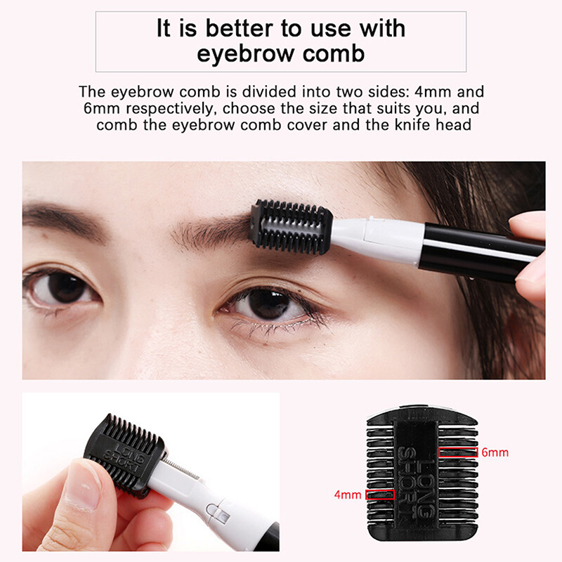 USB įkraunamas nešiojamas mini elektrinis antakių kirpimo plaukų valiklis moterims kūno veido skutimosi plaukų peiliukų skustuvo epiliatorius