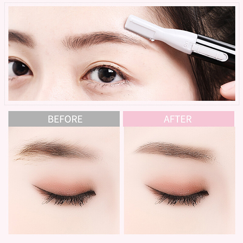 USB įkraunamas nešiojamas mini elektrinis antakių kirpimo plaukų valiklis moterims kūno veido skutimosi plaukų peiliukų skustuvo epiliatorius