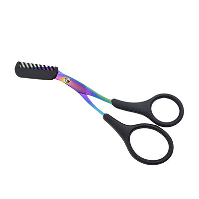 Uzacu trimmeris šķērveida skaistumkopšanas produkti sievietēm uzacu šķēres ar ķemmi nerūsējošā tērauda grims instrumenti skaistumkopšanas šķēres