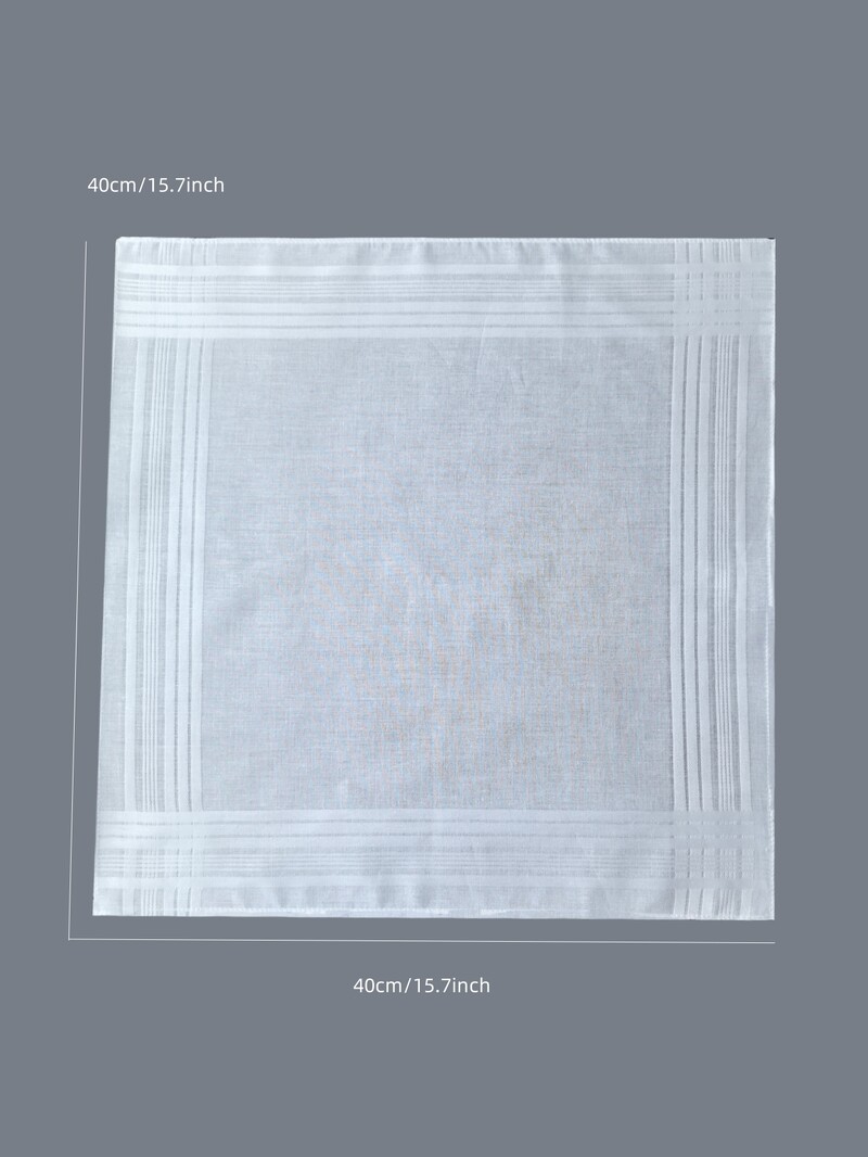 6 τμχ καθαρό βαμβακερό λευκό μαντήλι σατέν σατέν μαντήλι τζέντλεμαν κοστούμι μαντήλι σχολικό DIY προμήθειες doodle μονόχρωμο