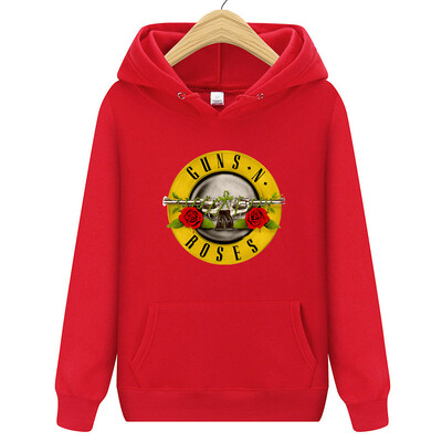 Guns N Roses Hard Rock Band Meeste ja naiste Te Hip Hop Rõivad Muusika Paar Pehme Pullover Kapuutsiga välistingimustes vabaaja spordisärk