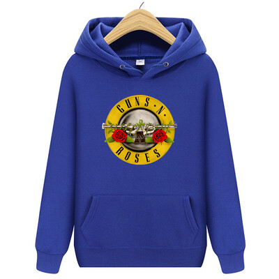 Guns N Roses Hard Rock Band Meeste ja naiste Te Hip Hop Rõivad Muusika Paar Pehme Pullover Kapuutsiga välistingimustes vabaaja spordisärk