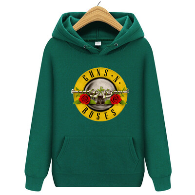 Guns N Roses Hard Rock Band Meeste ja naiste Te Hip Hop Rõivad Muusika Paar Pehme Pullover Kapuutsiga välistingimustes vabaaja spordisärk