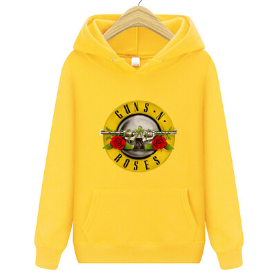 Guns N Roses Hard Rock Band Meeste ja naiste Te Hip Hop Rõivad Muusika Paar Pehme Pullover Kapuutsiga välistingimustes vabaaja spordisärk