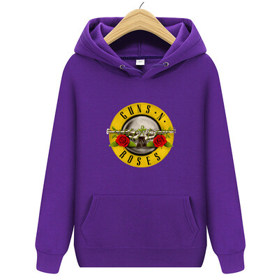 Guns N Roses Hard Rock Band Meeste ja naiste Te Hip Hop Rõivad Muusika Paar Pehme Pullover Kapuutsiga välistingimustes vabaaja spordisärk