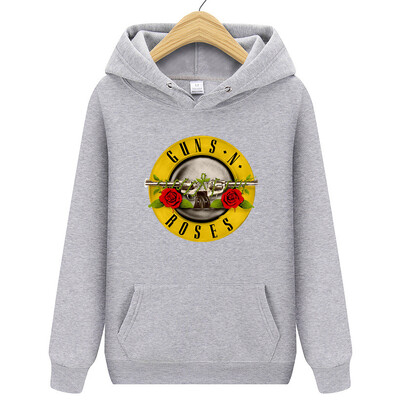 Guns N Roses Hard Rock Band Meeste ja naiste Te Hip Hop Rõivad Muusika Paar Pehme Pullover Kapuutsiga välistingimustes vabaaja spordisärk
