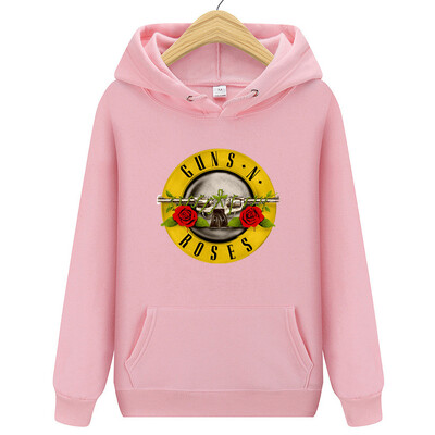 Guns N Roses Hard Rock Band Meeste ja naiste Te Hip Hop Rõivad Muusika Paar Pehme Pullover Kapuutsiga välistingimustes vabaaja spordisärk