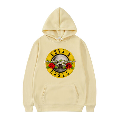 Guns N Roses Hard Rock Band Meeste ja naiste Te Hip Hop Rõivad Muusika Paar Pehme Pullover Kapuutsiga välistingimustes vabaaja spordisärk
