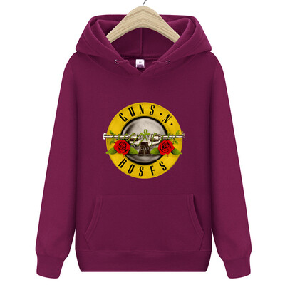 Guns N Roses Hard Rock Band Meeste ja naiste Te Hip Hop Rõivad Muusika Paar Pehme Pullover Kapuutsiga välistingimustes vabaaja spordisärk