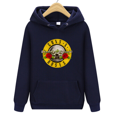 Guns N Roses Hard Rock Band Meeste ja naiste Te Hip Hop Rõivad Muusika Paar Pehme Pullover Kapuutsiga välistingimustes vabaaja spordisärk
