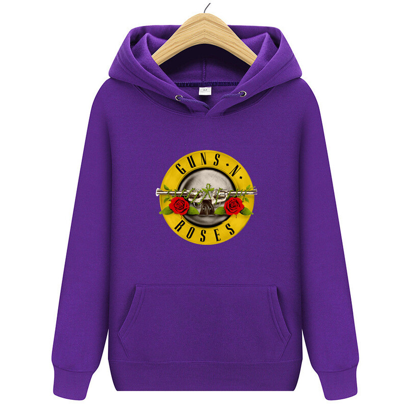 Guns N Roses Hard Rock Band Vīriešu un sieviešu Te Hip Hop Apģērbs Mūzika Pāris Plīša Pulovers Ar kapuci āra ikdienas sporta krekls