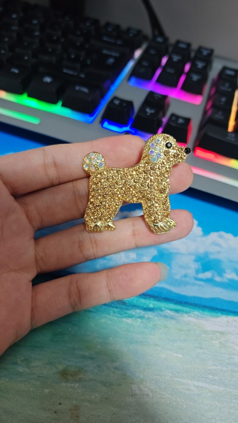 Unikāla dizaina spīdīgas Rhinestone suņu saktas sievietēm vīriešiem Izsmalcināti dzīvnieki, uzvalks mētelis BFF rotaslietas aksesuāri