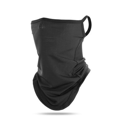 Bărbați Sporturi de vară Bandane din mătase de gheață din plasă neagră Alergare Esarfă cu tub Drumeții Schi Pescuit Vânătoare Ciclism Snowboard Esarfe moi Femei