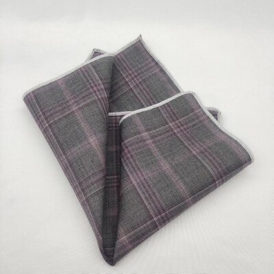 23cm Πολυτελές γκρι μάλλινο τετράγωνο τσέπης για άντρες Vintage καρό ριγέ μαντήλι Μαλακό Skinny Hanky Αξεσουάρ κοστουμιών μπουκέτο Cravat