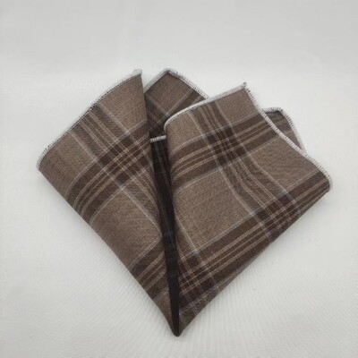 23cm Πολυτελές γκρι μάλλινο τετράγωνο τσέπης για άντρες Vintage καρό ριγέ μαντήλι Μαλακό Skinny Hanky Αξεσουάρ κοστουμιών μπουκέτο Cravat