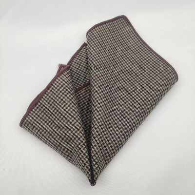 23cm Πολυτελές γκρι μάλλινο τετράγωνο τσέπης για άντρες Vintage καρό ριγέ μαντήλι Μαλακό Skinny Hanky Αξεσουάρ κοστουμιών μπουκέτο Cravat