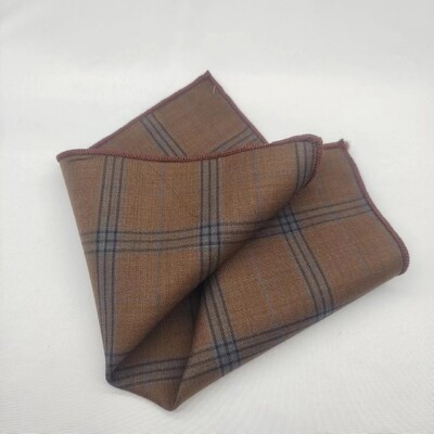 23cm Πολυτελές γκρι μάλλινο τετράγωνο τσέπης για άντρες Vintage καρό ριγέ μαντήλι Μαλακό Skinny Hanky Αξεσουάρ κοστουμιών μπουκέτο Cravat