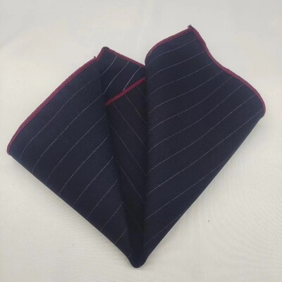 23cm Πολυτελές γκρι μάλλινο τετράγωνο τσέπης για άντρες Vintage καρό ριγέ μαντήλι Μαλακό Skinny Hanky Αξεσουάρ κοστουμιών μπουκέτο Cravat