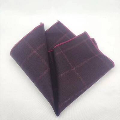 23cm Πολυτελές γκρι μάλλινο τετράγωνο τσέπης για άντρες Vintage καρό ριγέ μαντήλι Μαλακό Skinny Hanky Αξεσουάρ κοστουμιών μπουκέτο Cravat