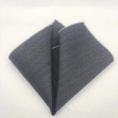 23cm Πολυτελές γκρι μάλλινο τετράγωνο τσέπης για άντρες Vintage καρό ριγέ μαντήλι Μαλακό Skinny Hanky Αξεσουάρ κοστουμιών μπουκέτο Cravat
