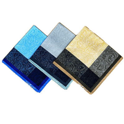 3db 43x43cm Vintage klasszikus kockás nyomtatott férfi zsebkendők zseb Hankies puha pamut izzadság négyzet alakú törölközők esküvői parti ajándék