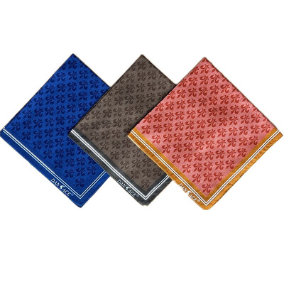 3db 43x43cm Vintage klasszikus kockás nyomtatott férfi zsebkendők zseb Hankies puha pamut izzadság négyzet alakú törölközők esküvői parti ajándék