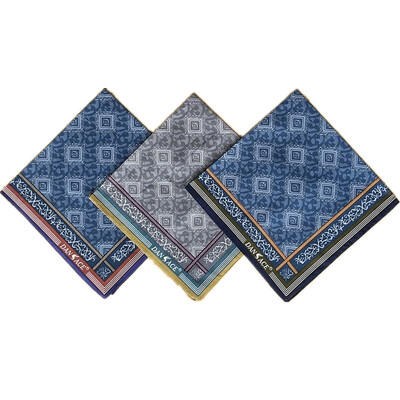 3db 43x43cm Vintage klasszikus kockás nyomtatott férfi zsebkendők zseb Hankies puha pamut izzadság négyzet alakú törölközők esküvői parti ajándék