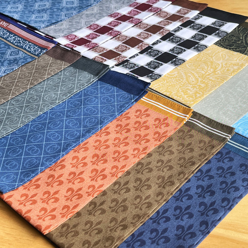 3 bucăți 43x43 cm Vintage clasic în carouri imprimate bărbați batiste de buzunar papuci din bumbac moale transpirație prosoape pătrate cadou pentru petrecere de nuntă