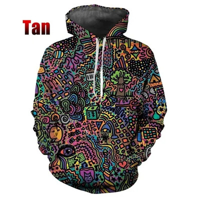 Hanorace noi Tapiserie psihedelică Model retro Hippie Mandala Tapiserie boemă Etnic Abstracte Hanorace complicate Pulover