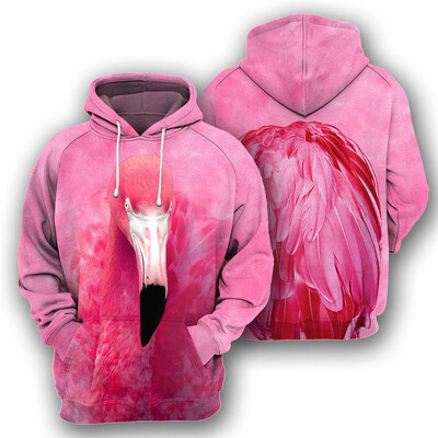Flamingo Owl Penguin Hanorac grafic bărbați 3D imprimat animale păsări Pulover cu mânecă lungă Hanorace Street Oversized cu glugă
