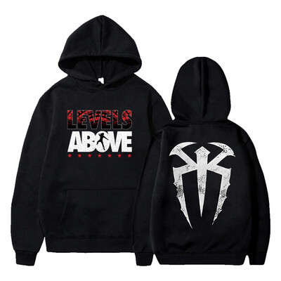 Mikina s kapucňou Roman Reigns Levels Above s dlhým rukávom, streetwear, dámska mikina s kapucňou, módne oblečenie