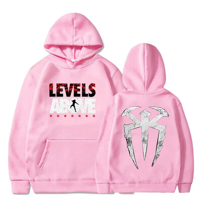 Mikina s kapucňou Roman Reigns Levels Above s dlhým rukávom, streetwear, dámska mikina s kapucňou, módne oblečenie