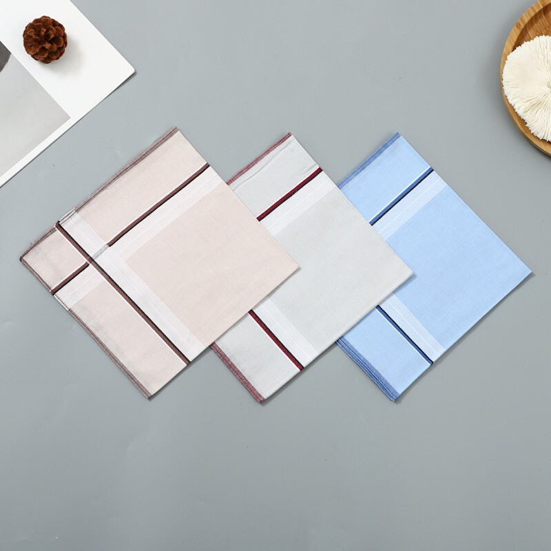 3 buc 40x40cm Vintage carouri în dungi pentru costum bărbați batiste de buzunar din bumbac pur pătrat prosoape absorbante de transpirație cadou pentru petrecere de nuntă