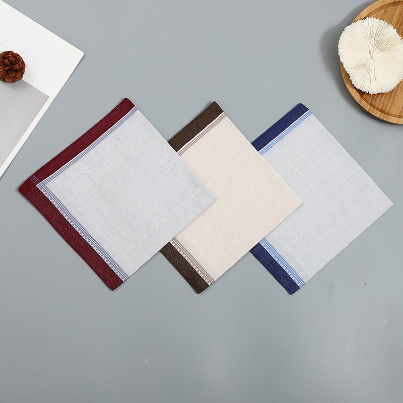 3 buc 40x40cm Vintage carouri în dungi pentru costum bărbați batiste de buzunar din bumbac pur pătrat prosoape absorbante de transpirație cadou pentru petrecere de nuntă