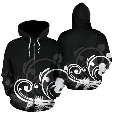 New Zealand Hoodie Silver Fern Zip-Up 3d printed Hoodie for Men Y2k Tops New in Hoodies & Sweatshirts Hoody Sports Pullover Coat