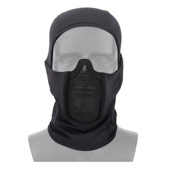 Tactical Mask of Headgear Military Balaclava Cap Combat Half Face Steel Mesh Airsoft Paintball Hunting Masks Protective Mask