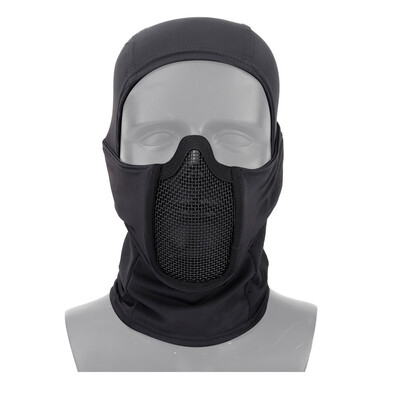 Taktická maska na pokrývku hlavy, vojenská kukla, bojová polovičná tvár, oceľová sieťovina, airsoft, paintball, lovecké masky, ochranná maska