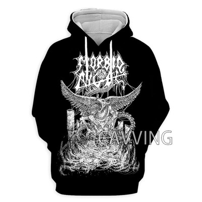 Moda nouă Imprimare 3D Morbid Angel Rock Hanorace cu glugă Hanorace cu glugă Harajuku Hanorace Topuri Îmbrăcăminte pentru femei/bărbați H01