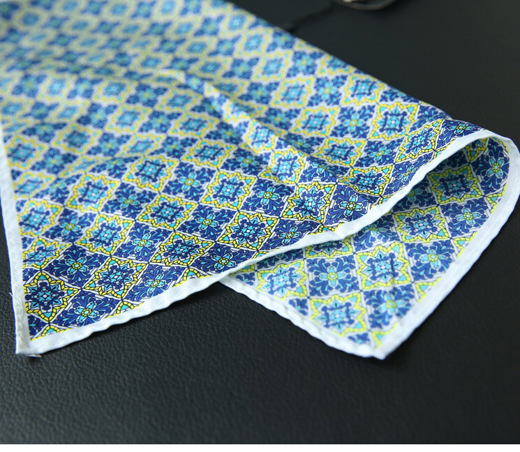 32 cm-es zseb négyzetes műselyem selyem mintás férfi Hanky pöttyös virágos Paisley zsebkendő, divatos klasszikus esküvői party, négyzet alakú