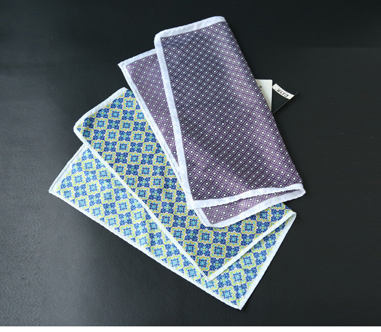 32 cm-es zseb négyzetes műselyem selyem mintás férfi Hanky pöttyös virágos Paisley zsebkendő, divatos klasszikus esküvői party, négyzet alakú