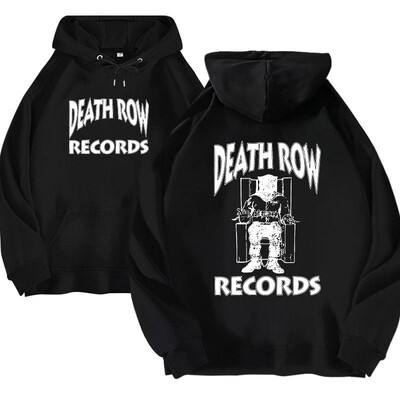 Death Row Records Hoodie Ανδρικά και Γυναικεία Μεγάλα στάμπα Φούτερ Ανδρικά και Γυναικεία Μόδα Hip Hoodie Φούτερ Φούτερ με κουκούλα