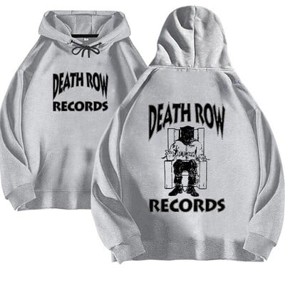 Death Row Records Hanorac pentru bărbați și pentru femei Hanorac cu glugă cu imprimeu mare pentru bărbați și pentru femei Hanorac hip hop pentru bărbați și pentru femei