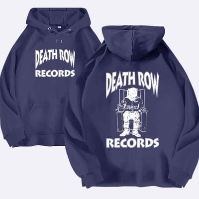 Death Row Records Hanorac pentru bărbați și pentru femei Hanorac cu glugă cu imprimeu mare pentru bărbați și pentru femei Hanorac hip hop pentru bărbați și pentru femei