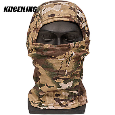 KIICEILINGi suvine kamuflaaž Balaclava mask, matkasallid, taktikaline mask, õhuke, sõjamäng, jalgrattamüts, mitmekaameraga bandana
