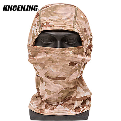 KIICEILINGi suvine kamuflaaž Balaclava mask, matkasallid, taktikaline mask, õhuke, sõjamäng, jalgrattamüts, mitmekaameraga bandana