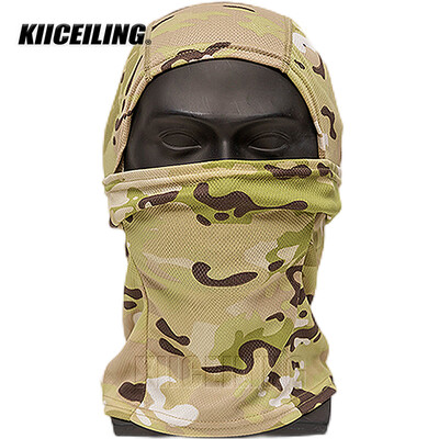 KIICEILINGi suvine kamuflaaž Balaclava mask, matkasallid, taktikaline mask, õhuke, sõjamäng, jalgrattamüts, mitmekaameraga bandana