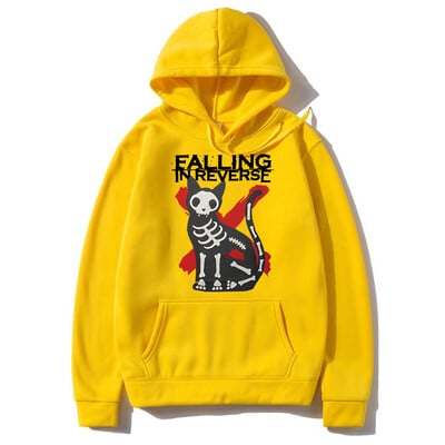 Falling in Reverse Cat Graphic kapuuts Meeste naiste gooti vabaaja ülisuur kampsun Meeste vintage tänavarõivad Meeste puuvillased kapuutsid