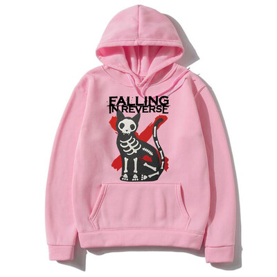 Falling in Reverse Cat Graphic kapuuts Meeste naiste gooti vabaaja ülisuur kampsun Meeste vintage tänavarõivad Meeste puuvillased kapuutsid