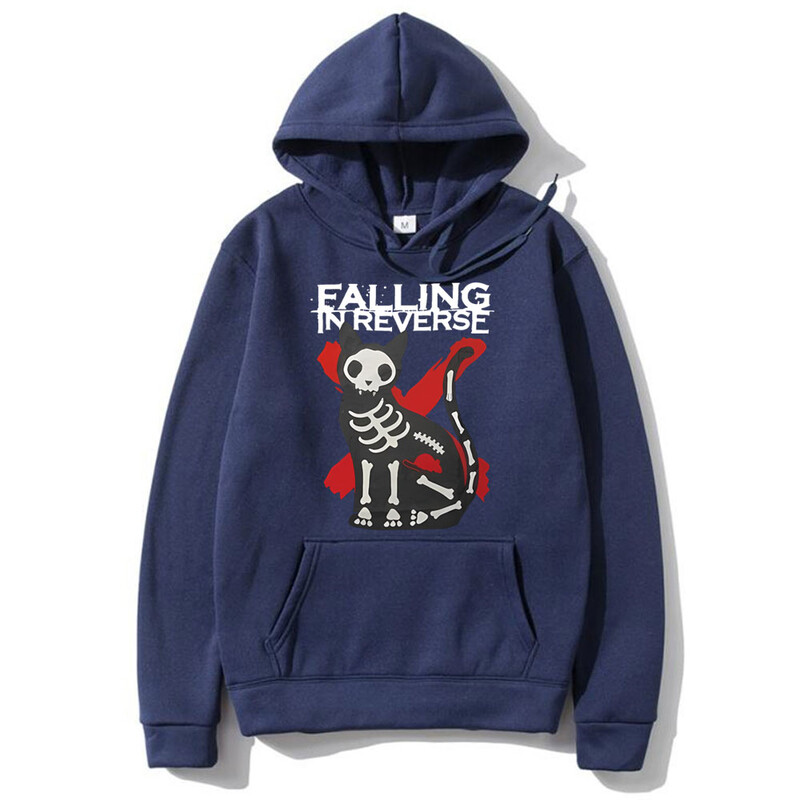 Falling in Reverse Cat Graphic kapuuts Meeste naiste gooti vabaaja ülisuur kampsun Meeste vintage tänavarõivad Meeste puuvillased kapuutsid