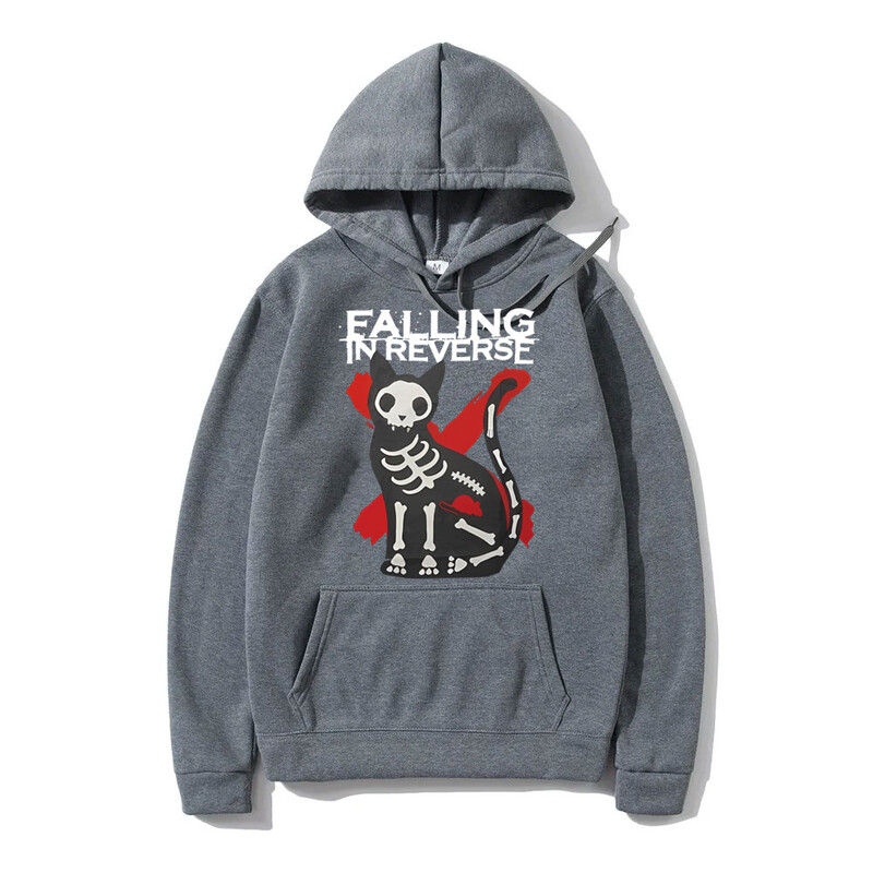 Falling in Reverse Cat Graphic kapuuts Meeste naiste gooti vabaaja ülisuur kampsun Meeste vintage tänavarõivad Meeste puuvillased kapuutsid